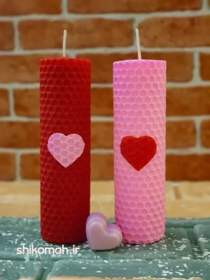 خرید شمع مومی طرح قلبی