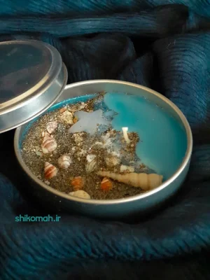 خرید شمع ظرفی مدل دریایی